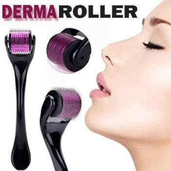 Derma Roller System 0.5mm Microneedle Roller - 540 Titanium Facial & Back Massage Tool for Skincare Beauty, Facial Massager